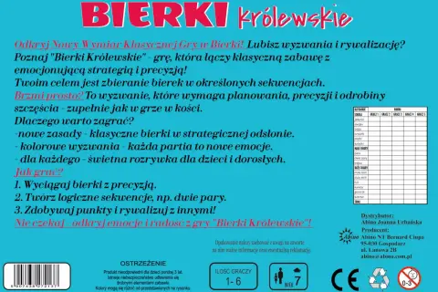 Gra "Bierki Królewskie" to strategiczna zabawa z precyzyjnym zbieraniem bierek. Odkryj nowe zasady i rywalizuj!
