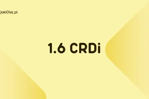 Logo JakiOleJ.pl i napis "1.6 CRDi" na żółtym tle.