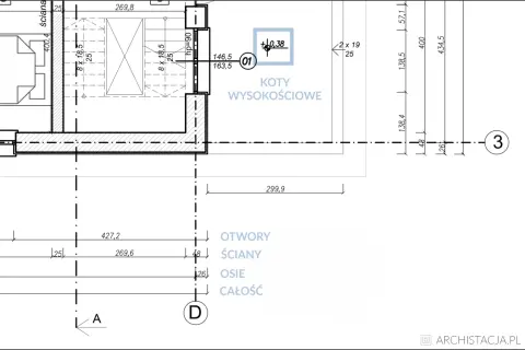 Fragment rysunku technicznego z wymiarami i oznaczeniami, kluczowy do czytania rysunku technicznego.
