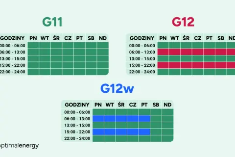 Taryfy G11, G12 i G12w pokazują godziny, w których można znaleźć najtańszego dostawcę prądu. Sprawdź, kiedy opłaca się zużywać energię.