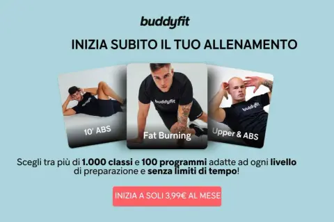 Allenamenti per addominali da seduti e in piedi, fat burning e upper body. Buddyfit offre corsi per tutti i livelli.