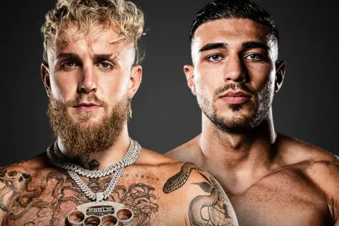 Jake Paul och Tommy Fury, två boxare redo för strid.