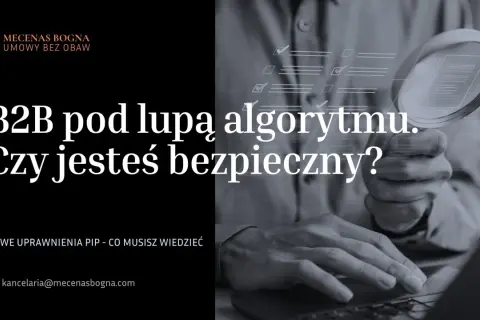 B2B pod lupą algorytmu. Czy Twoja umowa B2B jest bezpieczna? Sprawdź nowe uprawnienia PIP.