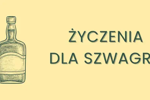 Szkic butelki z napisem "Życzenia dla szwagra". Idealne na urodziny!