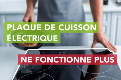 Plaque de cuisson électrique s'allume mais ne chauffe pas. Le cuisinier est surpris.