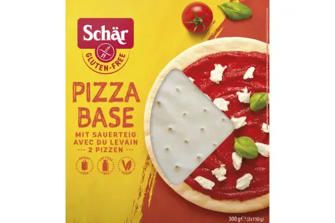 Pâte à pizza sans gluten Schär, prête à garnir. Idéale pour une pizza maison rapide et savoureuse.