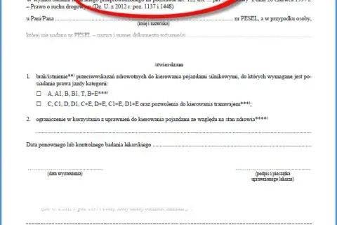 Jak uzyskać zaświadczenie lekarskie do prawa jazdy - który lekarz?