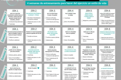 Plan de entrenamiento semanal: Diseña tu rutina y progresa sin estancarte