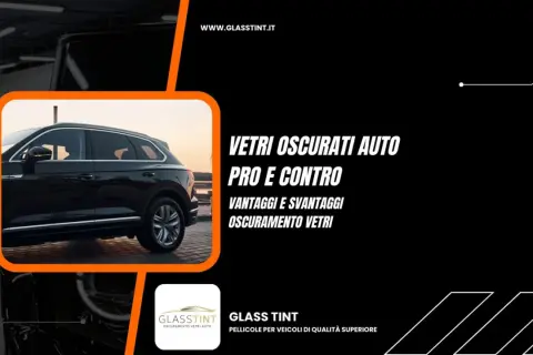 Un SUV nero con vetri scuri, pronto per affrontare ogni avventura. Scopri i pro e contro dell'oscuramento vetri auto.