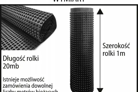 Folia kubełkowa wymiary: rolka 20mb, szerokość 1m. Możliwość zamówienia dowolnej liczby metrów bieżących.