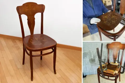 Come restaurare una sedia impagliata: fasi di smontaggio, riparazione e fissaggio con morsetti per un risultato impeccabile.