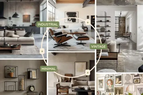 Interni moderni con tocchi di arredamento anni '60 italiano: stile industriale, vintage e minimal.