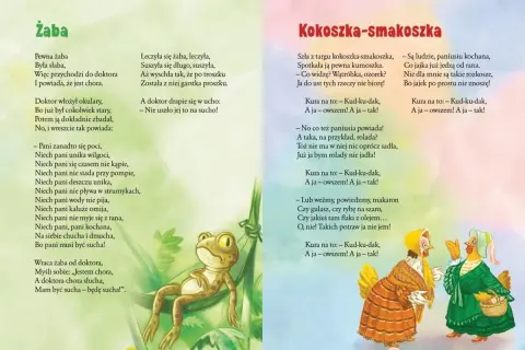 Na wyspach bergamutach żaba leczy się z przeziębienia, a kokoszki dyskutują o jedzeniu.