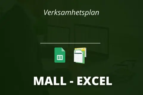 Verksamhetsplan mall i Excel. En mall för att planera din verksamhet.