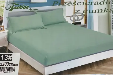 Mięta prześcieradło z gumką na materac 90x200 cm. Idealne do każdej sypialni.