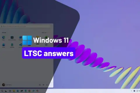 Ekran startowy Windows 11 LTSC z widocznym menu Start i ikonami aplikacji.