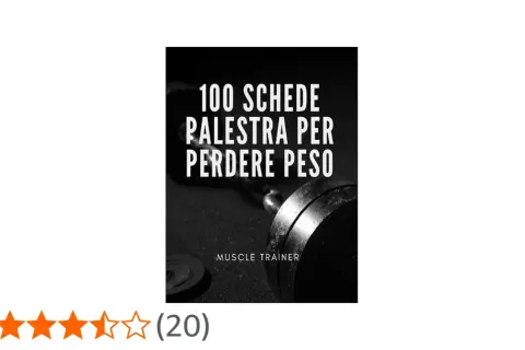 Copertina libro "100 schede palestra per perdere peso". Allenamenti efficaci per raggiungere i tuoi obiettivi.