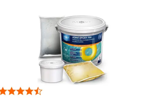 Kit pour joint epoxy fin, idéal pour les milieux humides comme les piscines et salles de bains. Facile à appliquer en une couche.