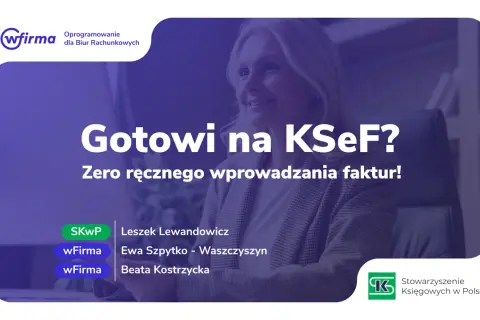 Kobieta w garniturze uśmiecha się, gotowa na KSeF. Dowiedz się, kto jest podatnikiem VAT i jak usprawnić pracę biura rachunkowego.