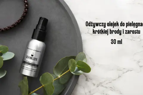 Odżywczy olejek do pielęgnacji krótkiej brody i zarostu. Idealny, gdy zastanawiasz się, co na porost brody. 30 ml.