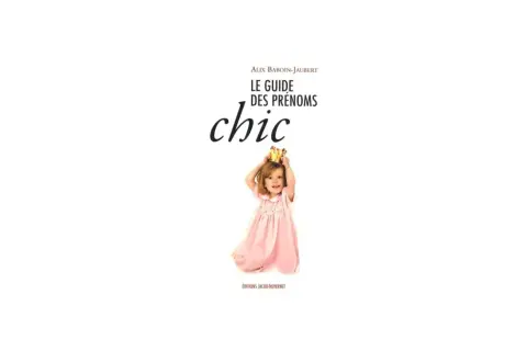 Couverture du livre "Le Guide des prénoms chic" par Alix Baboin-Jaubert. Une petite fille porte une couronne dorée. Idéal pour trouver un joli prénom en H.