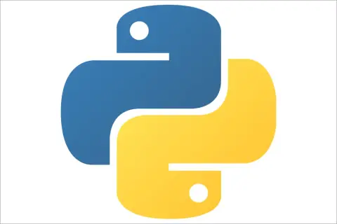 Logo Python bleu et jaune. Utile pour apprendre à python remove space from string.