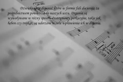 Co wprawia powietrze w drgania? Dźwięk w instrumentach dętych.
