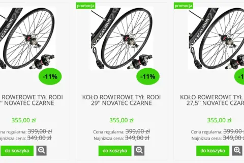 Koła rowerowe tylne Excalibur w rozmiarach 26", 27,5" i 29". Sprawdź aktualny rozmiar kol rower i cenę.
