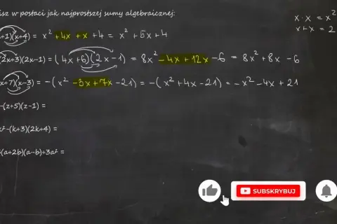 Jak zapisać w postaci jak najprostszej sumy algebraicznej? Proste kroki!