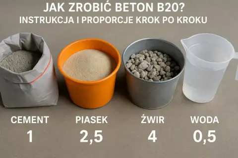 Betoniarka 250l: Ile cementu i jak zrobić beton B20, B25, B30?