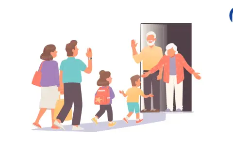 Une famille arrive chez ses grands-parents. Le droit des grands-parents, combien de jours de visite ?