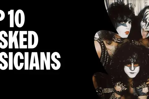Top 10 Masked Musicians: Eine Gruppe von Rockern mit aufwendigem Make-up und Kostümen, die als musiker mit maske bekannt sind.