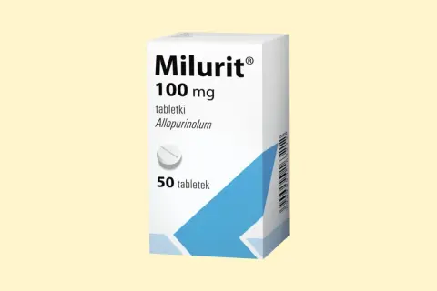 Milurit 100 mg, tabletki z allopurinolem, 50 sztuk. Stosowany w leczeniu dny moczanowej i hiperurykemii.
