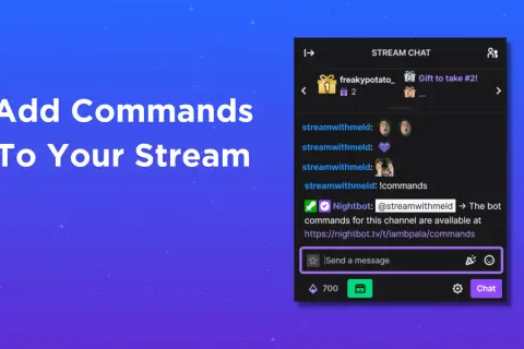 Twitch-Chat zeigt, wie man mit Nightbot eigene Twitch commands erstellen kann.