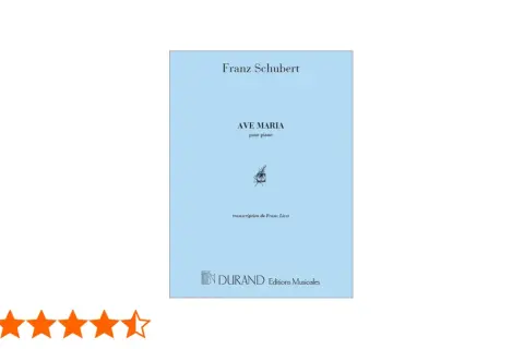 Nuty "Ave Maria" Franza Schuberta w transkrypcji Franza Liszta na fortepian. Wydanie Durand Editions Musicales.