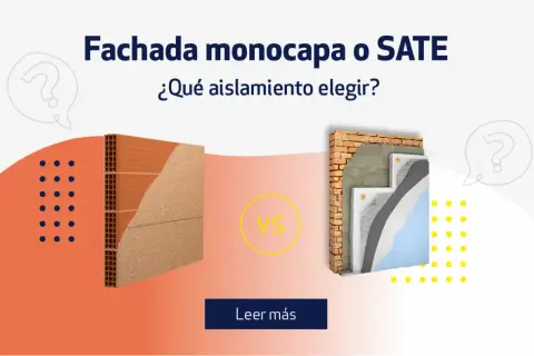 Comparativa visual de fachadas: monocapa vs SATE. Descubre la diferencia entre cotegran y monocapa para elegir el mejor aislamiento.