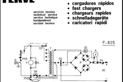 Schemat elektryczny z transformatorem, mostkiem prostowniczym i amperomierzem, który mierzy jednostkę natężenia prądu.