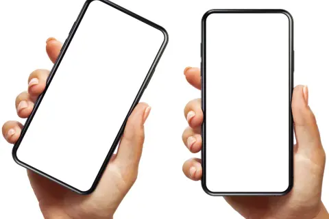 Dwie dłonie trzymające telefony Samsung. Dowiedz się, jak ustawić zdjęcie kontaktu Samsung, aby personalizować rozmowy.