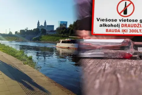 Spacerując nad rzeką, widzimy znak zakazu spożywania alkoholu. To przypomnienie, że warto zastanowić się, jak przestać pić i wybrać zdrowsze życie.