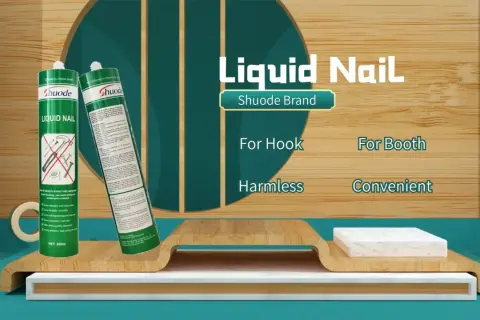 Dwie tubki kleju montażowego szybkoschnącego Shuode Liquid Nail. Idealny do mocowania haczyków i elementów w kabinach.