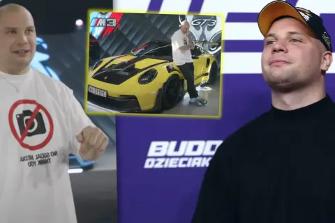 Budda w żółtym Porsche, zastanawia się, ile zarobił na loterii.