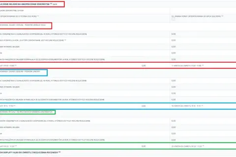 Roczne rozliczenie składki zdrowotnej, z uwzględnieniem różnych form opodatkowania i kwot do dopłaty/zwrotu, stanowi podstawę wymiaru składek na ubezpieczenie zdrowotne.