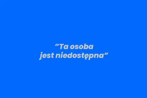 Komunikat: "Ta osoba jest niedostępna w aplikacji Messenger".