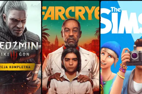 Wiedźmin, Far Cry i The Sims – różnorodne rodzaje gier, od epickich RPG po symulacje życia.
