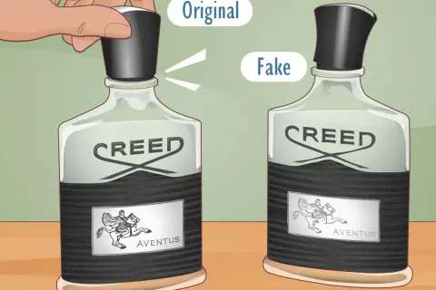 Porównanie oryginalnego i podrabianego flakonu perfum Aventus Creed 100ml.
