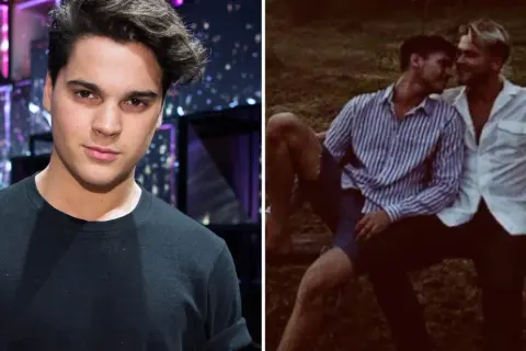 Oscar Zia med sin partner, en kärleksfull stund utomhus.