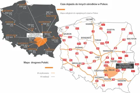 Ostrowiec Świętokrzyski: Dojazd autem, busem, pociągiem wybierz trasę!