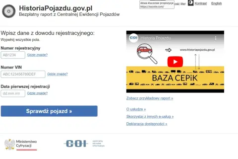 Historia pojazdu z Niemiec? Wpisz dane rejestracyjne, VIN i datę pierwszej rejestracji, by sprawdzić historię pojazdu.