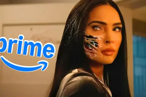 Megan Fox in "Till Death" auf Prime, mit erschreckenden Verletzungen im Gesicht.