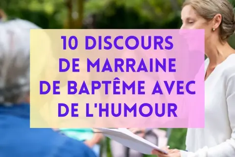 Une marraine prépare un discours de baptême plein d'humour. 10 idées pour un discours parrain humour réussi.